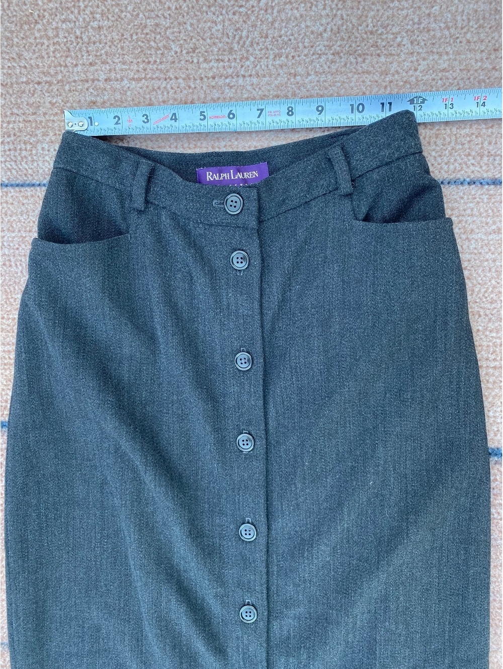 Ralph Lauren collection purple label vintage Americana wool blend button maxi 4 - Picture 4 of 7